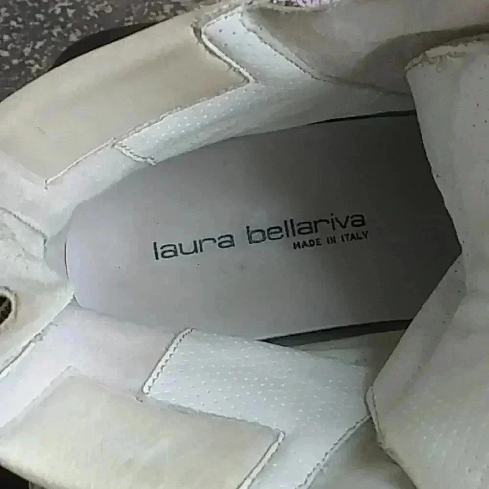 Laura Bellariva white and yellow boots with zippers Women's Size 7.5